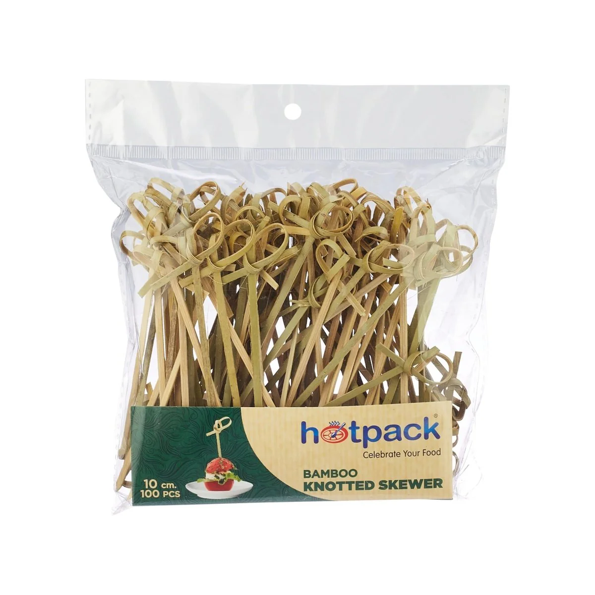 10 cm Disposable Bamboo Knotted Skewer - Image 2