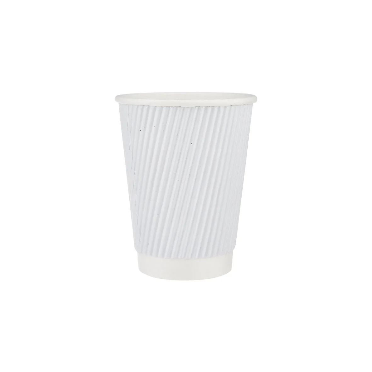 12 Oz White Ripple Paper Cup With Lid 10 Pieces - Image 5