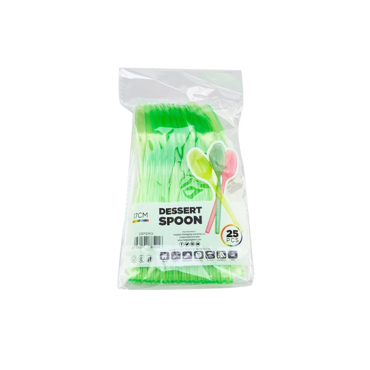 17cm Plastic Dessert Spoons - Image 10