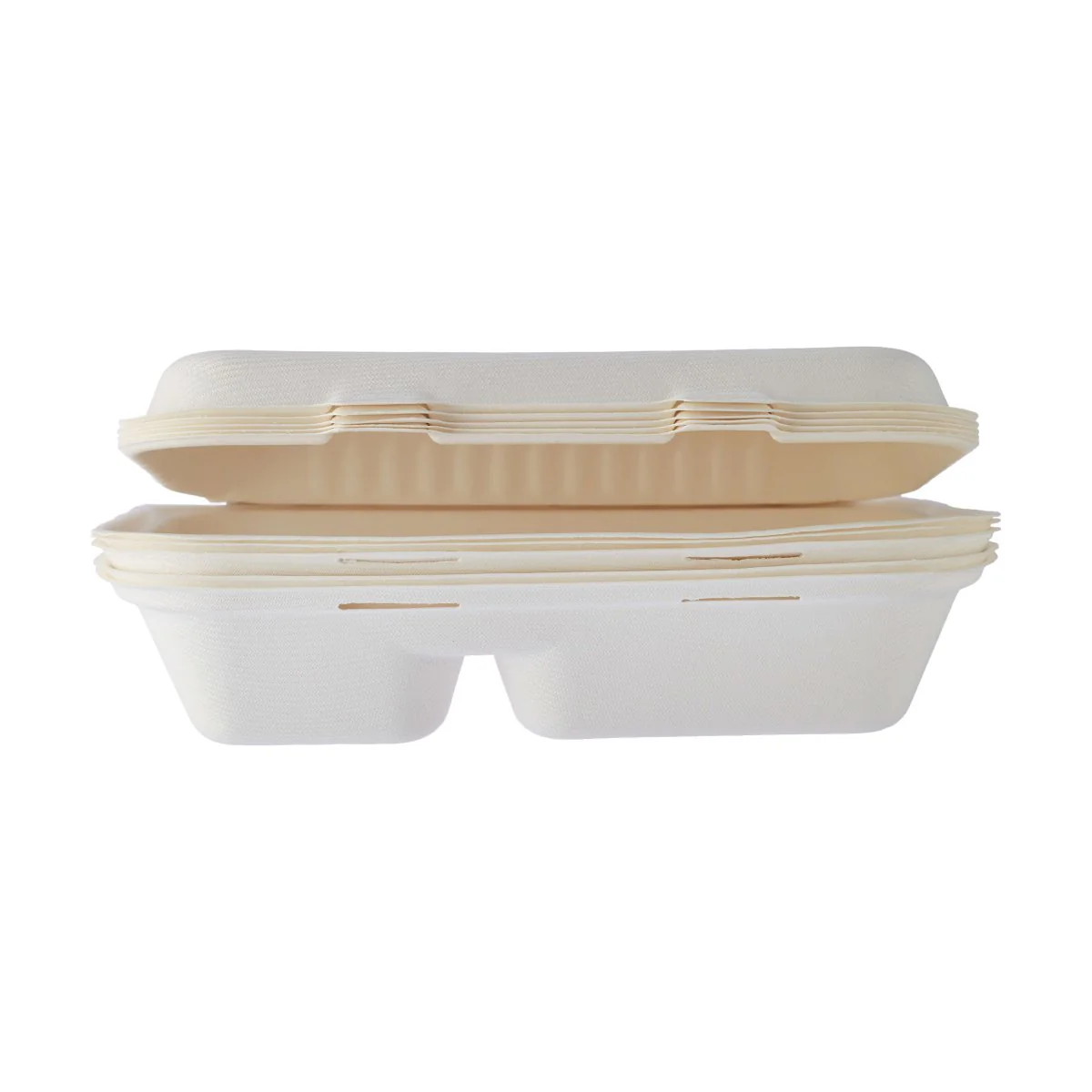 500 Pieces Bio Degradable Lunch Box In 2 Compartment - Image 2