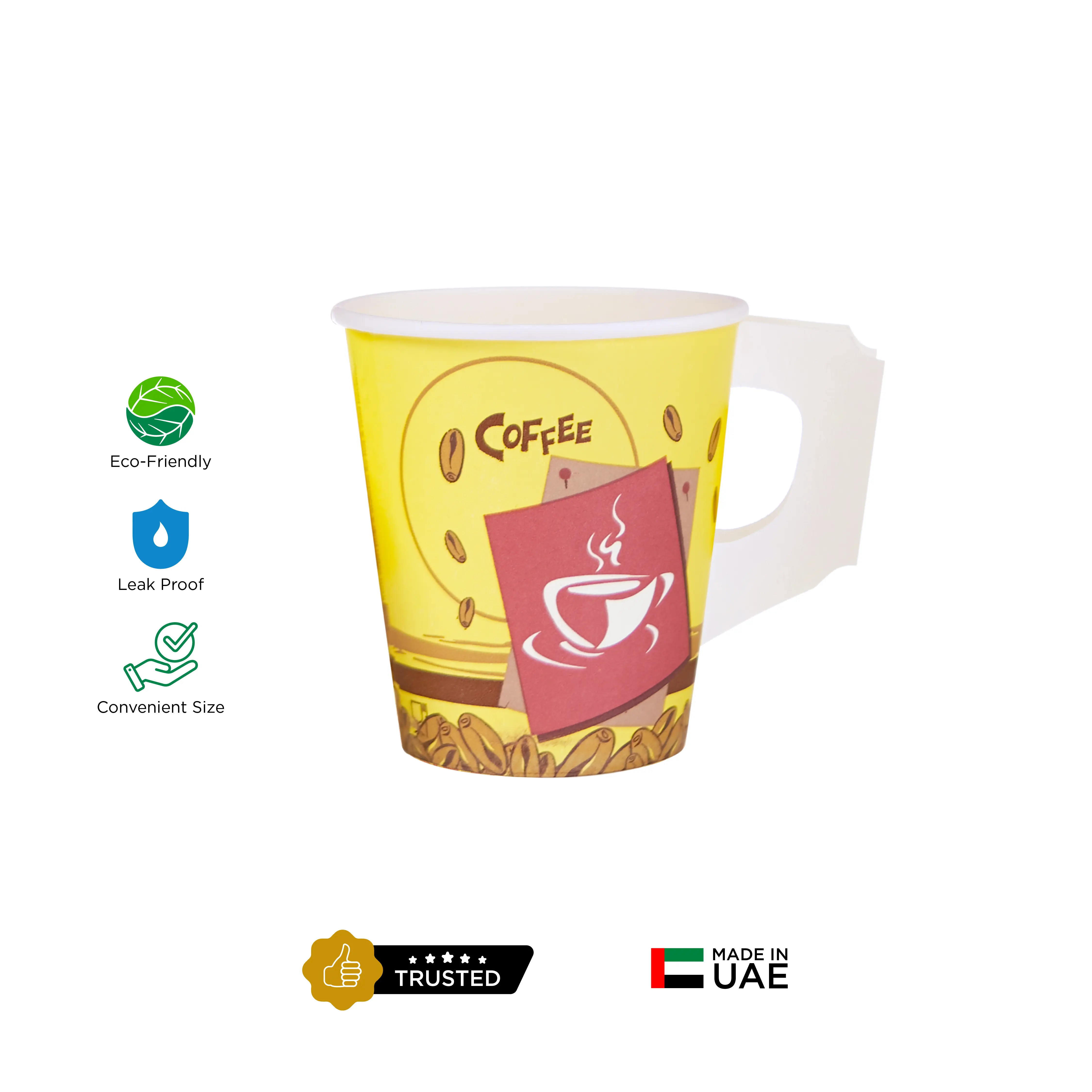 7 Oz Printed Single Wall Paper Cups with Handle - Image 10