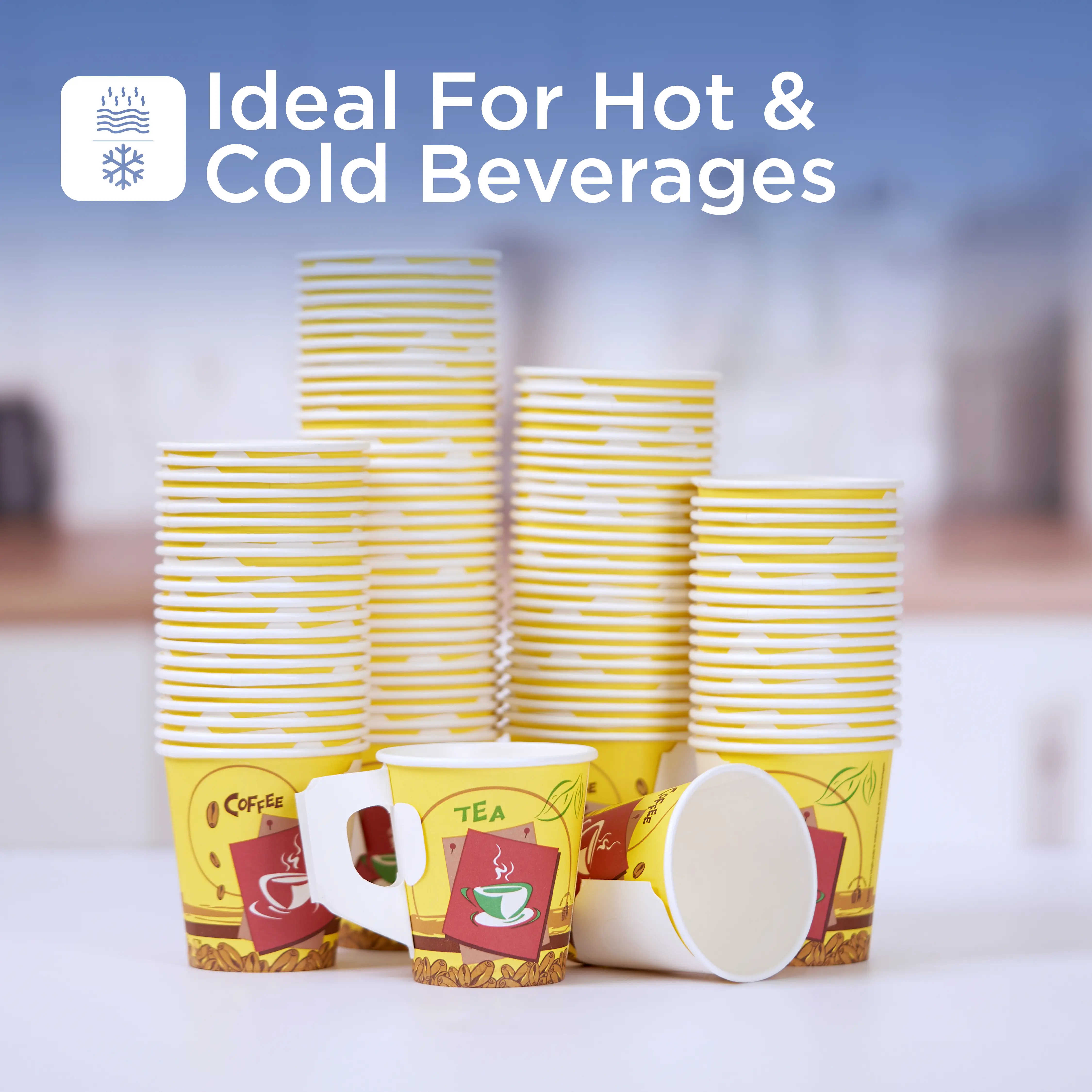 7 Oz Printed Single Wall Paper Cups with Handle - Image 5