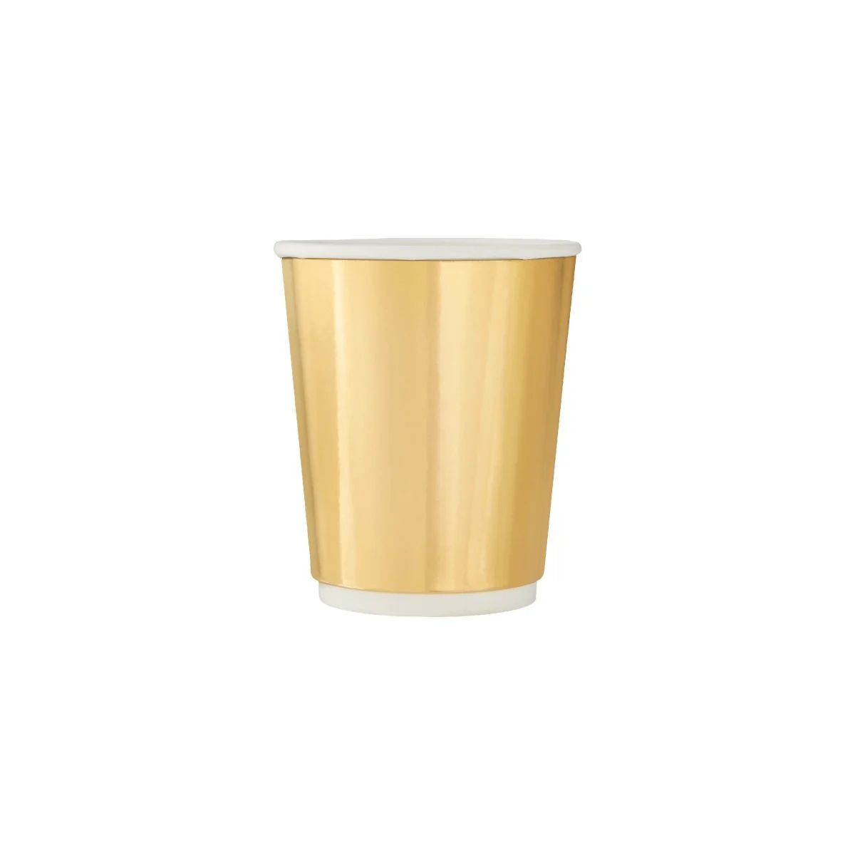 8 Oz Gold Paper Cups Double Wall