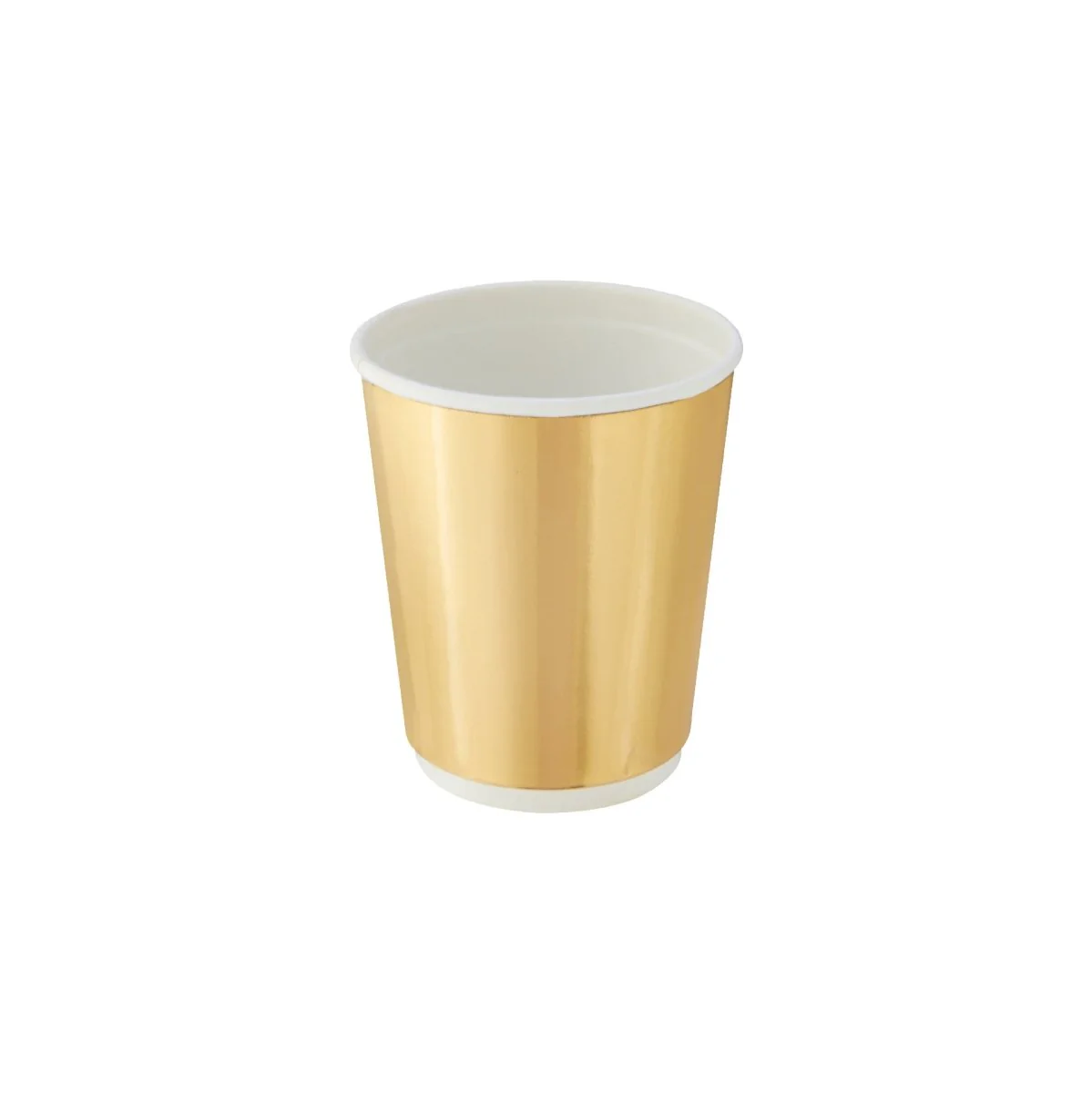 8 Oz Gold Paper Cups Double Wall - Image 2
