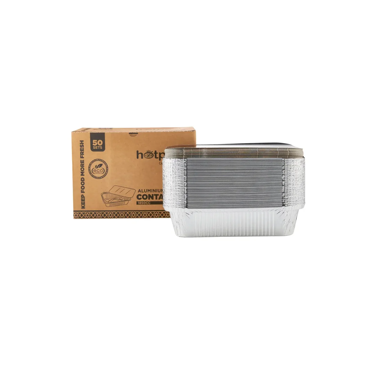 Aluminium Containers with Lid 50 Pieces Pack - Image 13