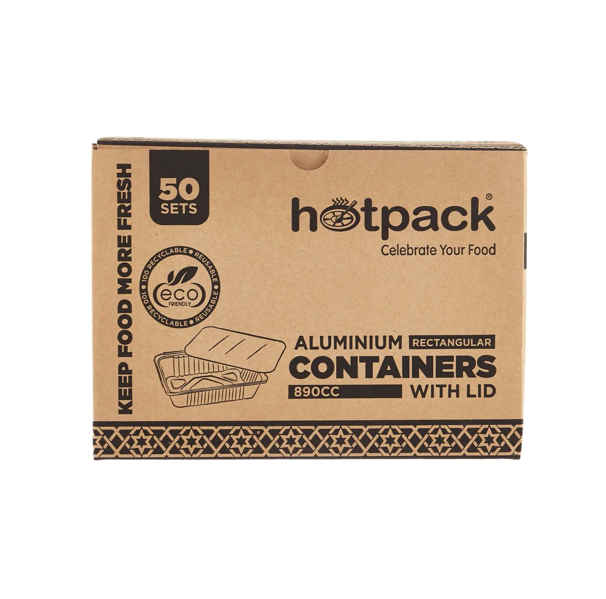 Aluminium Containers with Lid 50 Pieces Pack - Image 2