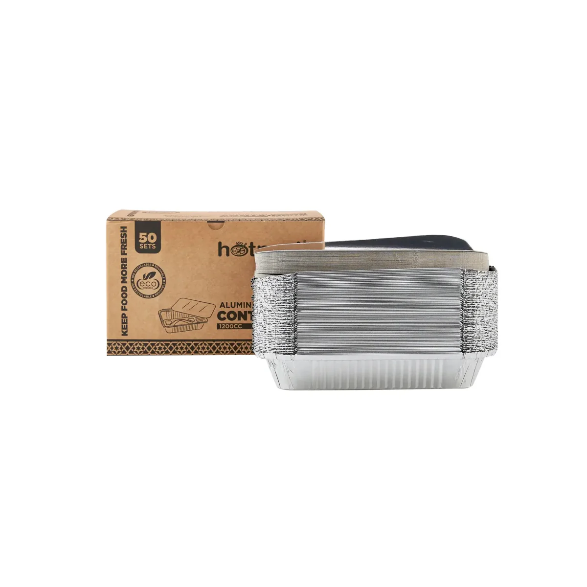 Aluminium Containers with Lid 50 Pieces Pack - Image 5