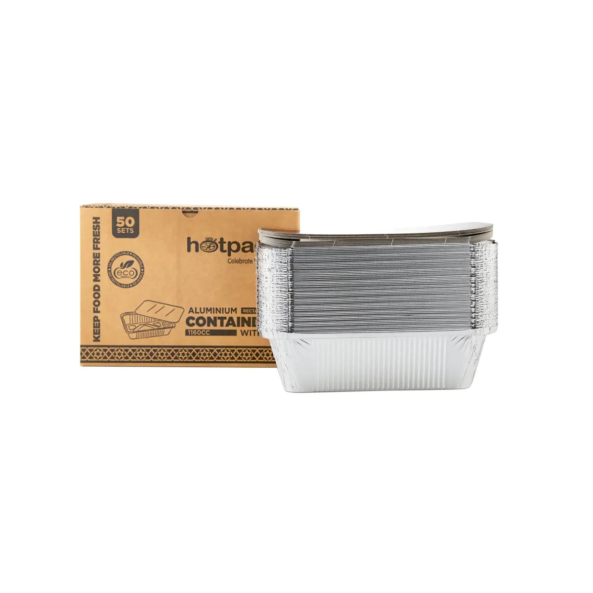 Aluminium Containers with Lid 50 Pieces Pack - Image 9