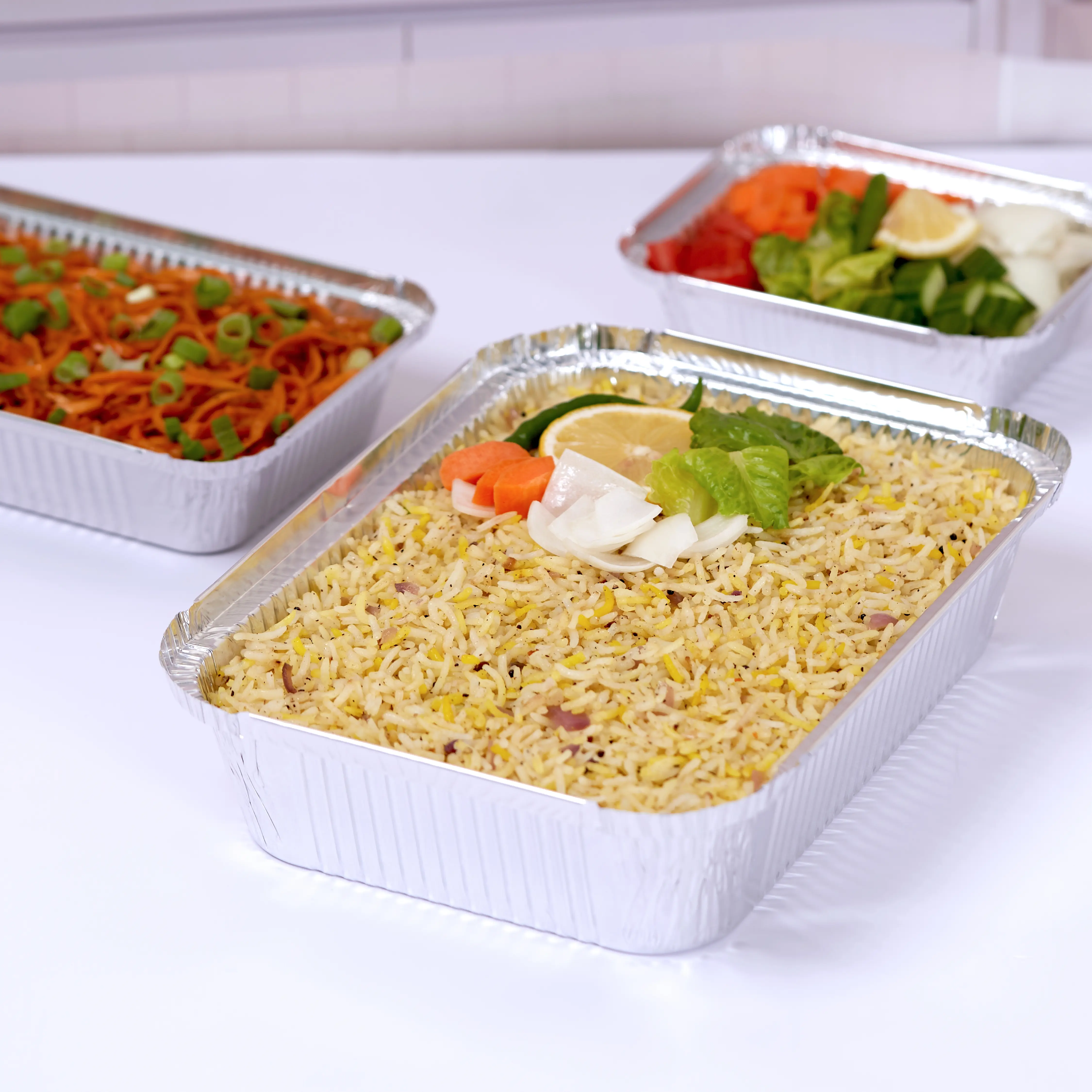 Aluminium Containers with Lid 83120 ( 1200 CC ) 235 mm Length x 190 mm Width x 35 m,m Height 10 Pieces - Image 7