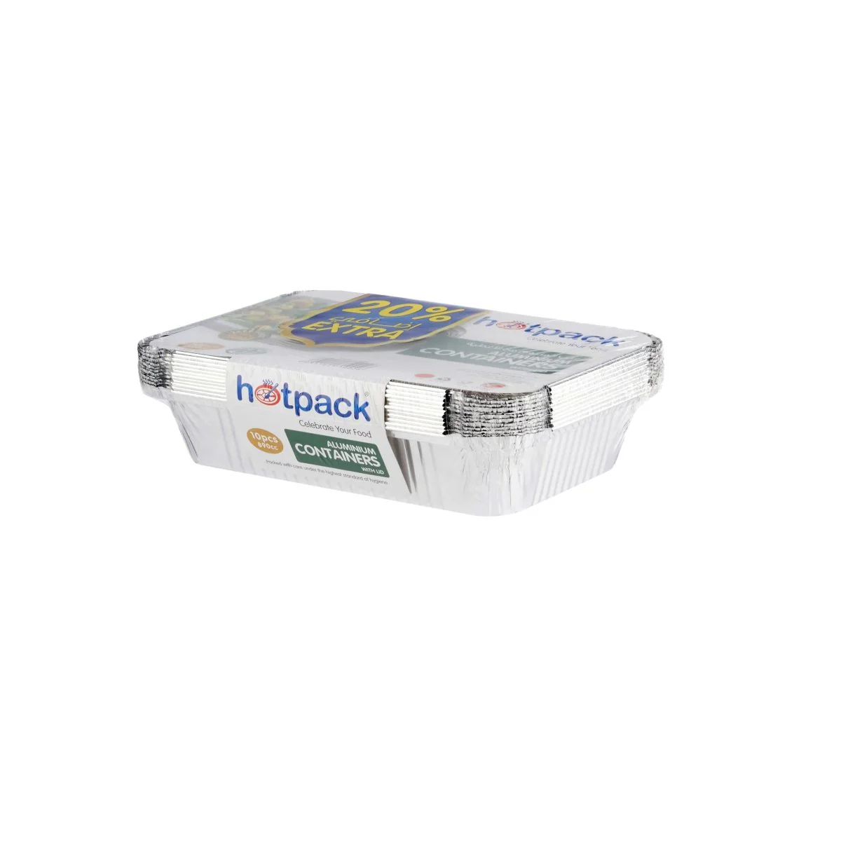 Aluminium Food Storage Container Silver With Lid (890 cc) 10 Pieces 20 % Extra - Image 5