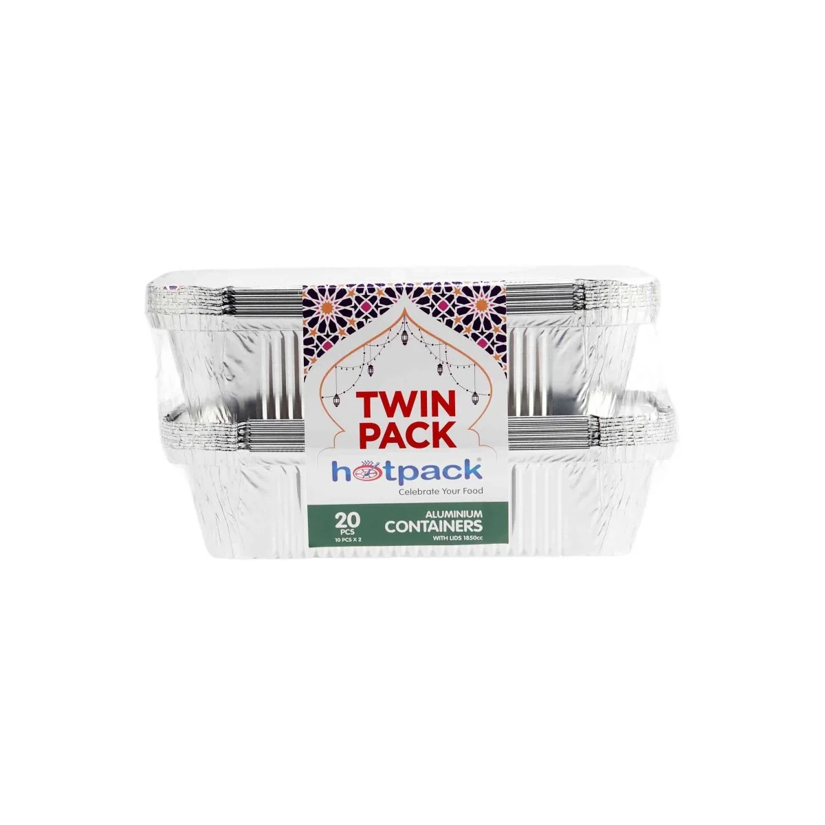 Aluminium Twin Pack Food Storage Container 1850 cc - Image 2