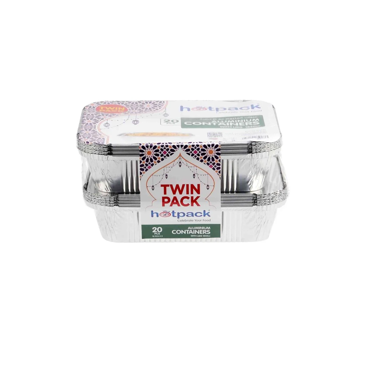 Aluminium Twin Pack Food Storage Container 1850 cc - Image 3