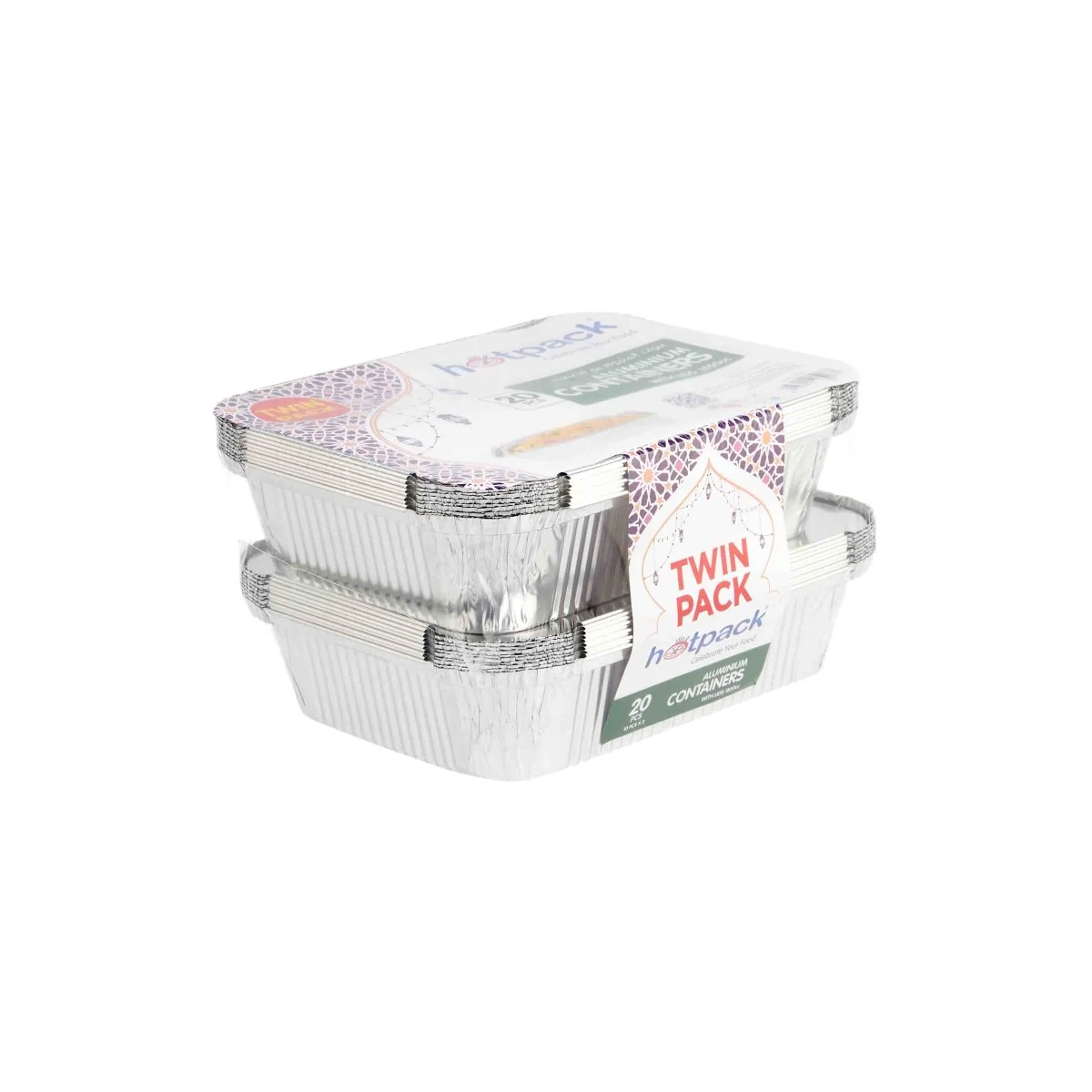 Aluminium Twin Pack Food Storage Container 1850 cc - Image 4