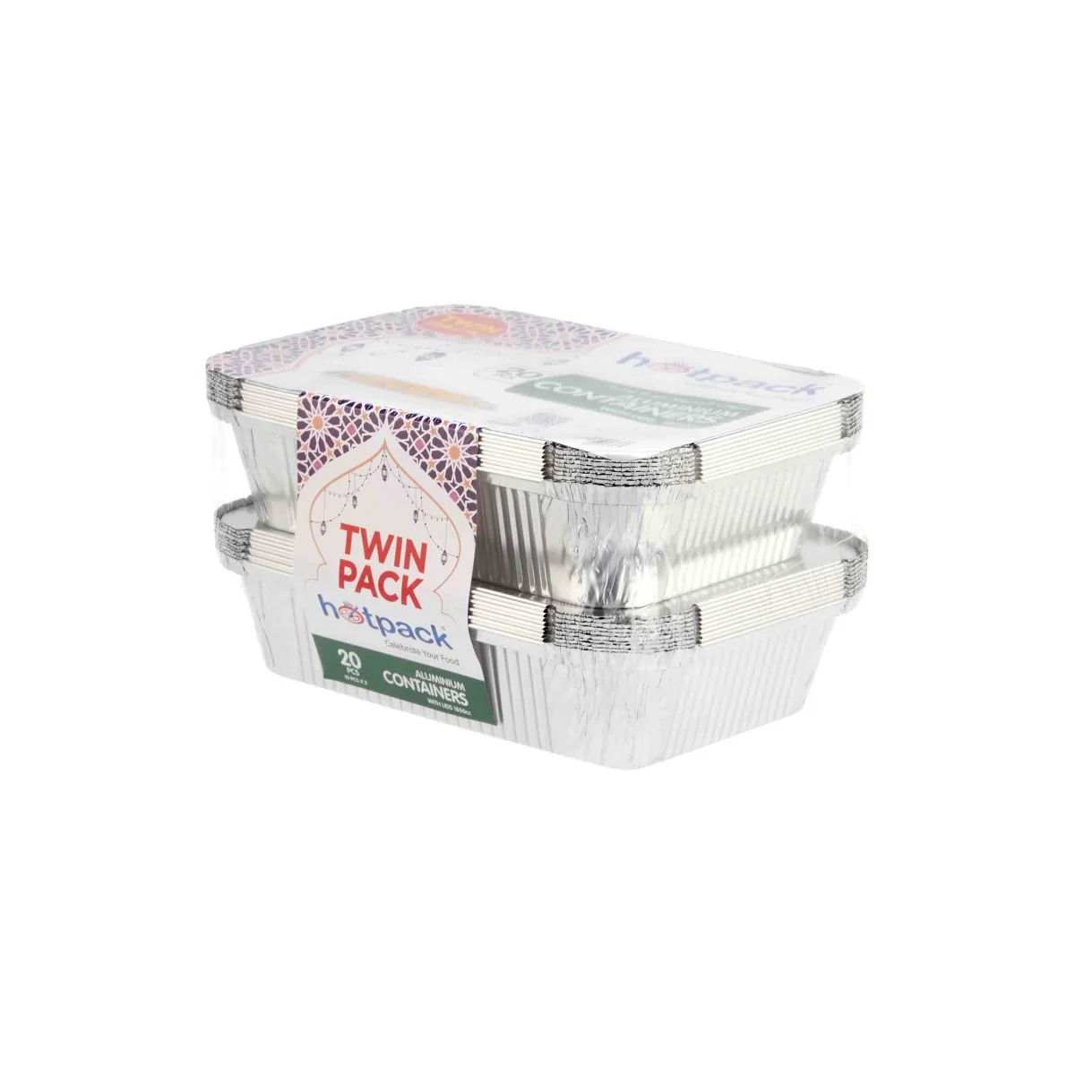 Aluminium Twin Pack Food Storage Container 1850 cc - Image 5