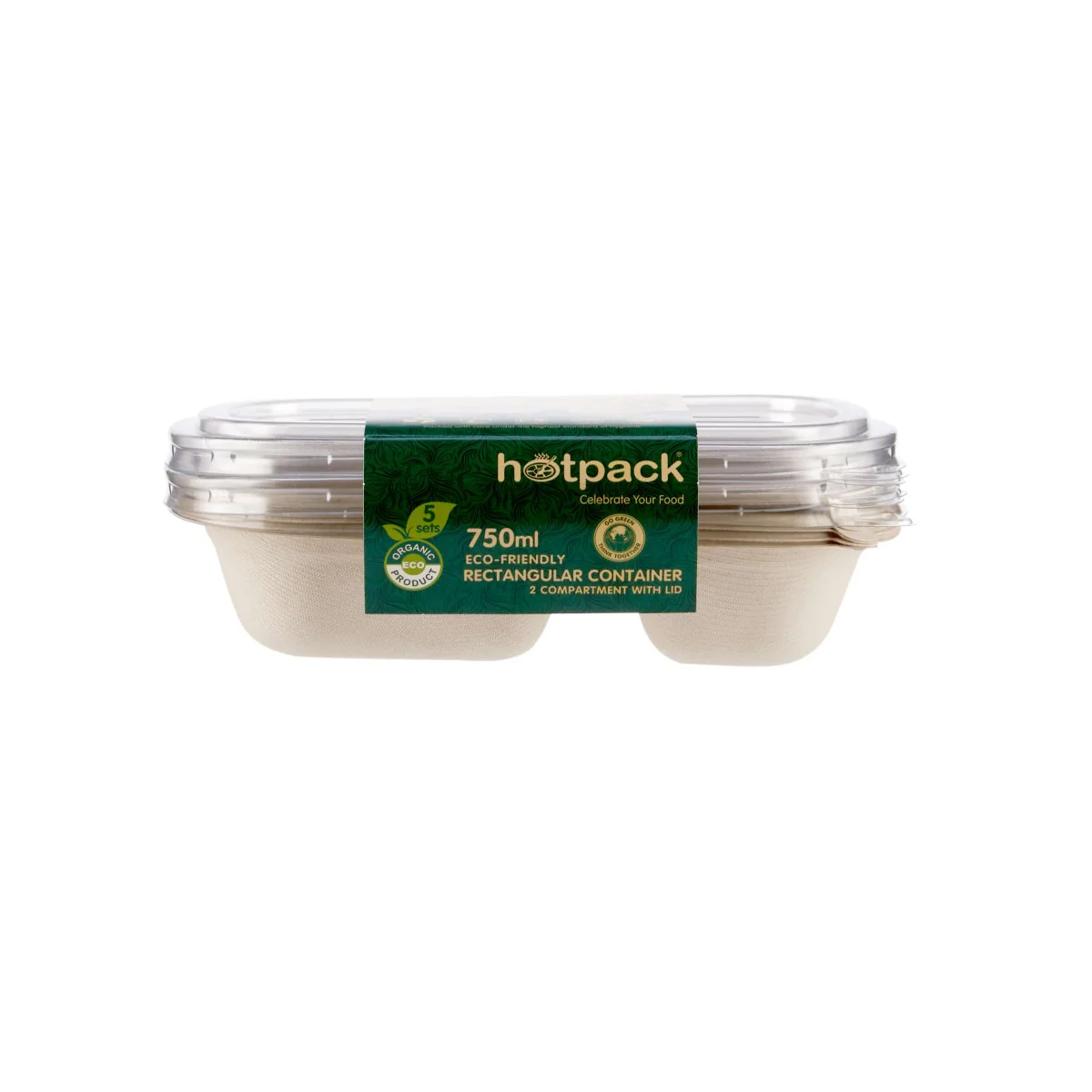 Bio-Degradable 2 Compartment Rectangle Container - Image 8