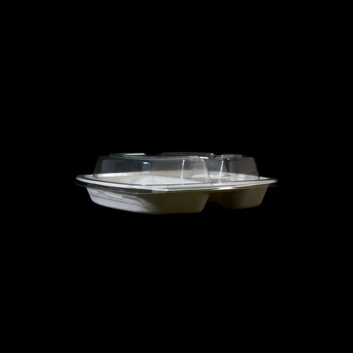 Bio-Degradable Deep 9 Inch 3-Compartment Container 200 Pieces - Image 5