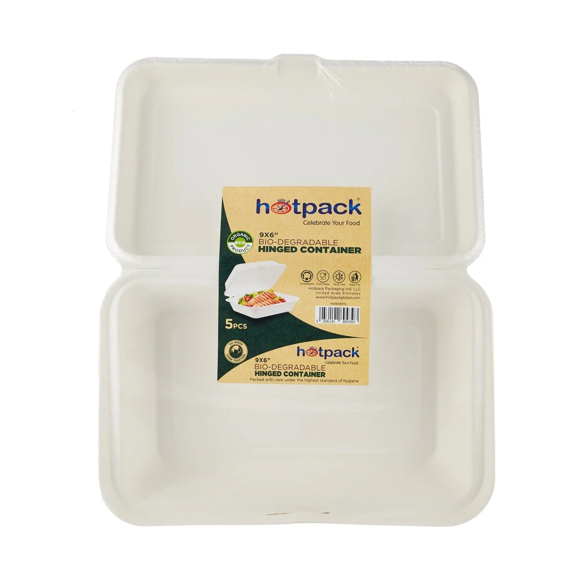 Bio-Degradable Hinged Container 5 Pieces - Image 5