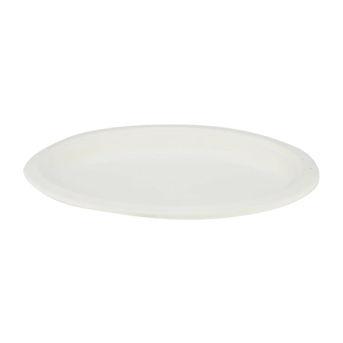 Bio-Degradable Oval Plate 12x10 Inch 100 Pieces