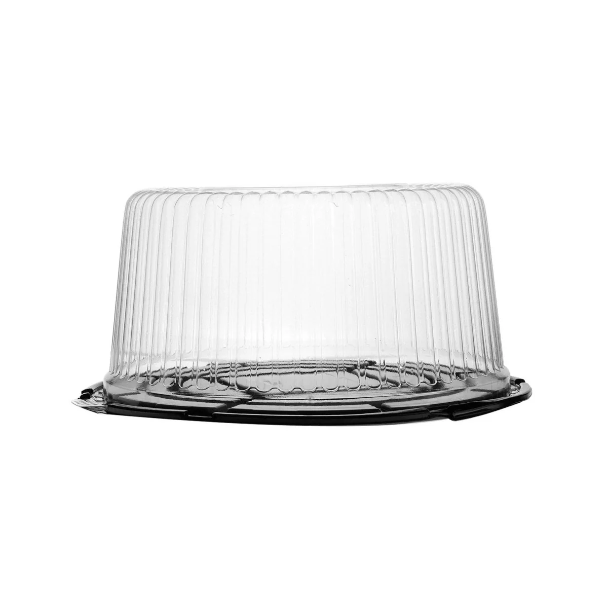 Black Base Cake Container with Clear Lids | 50 Pieces