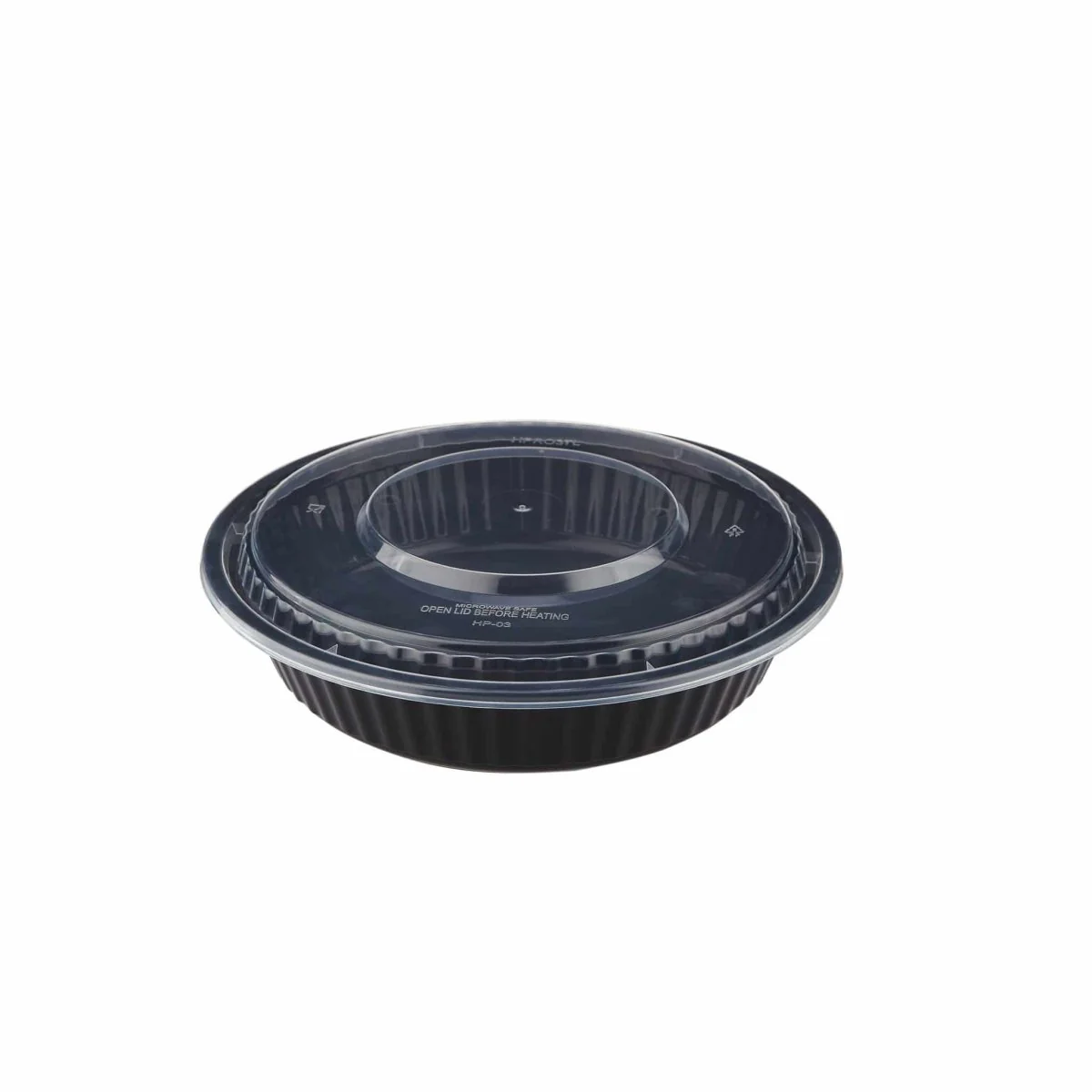 Black Base Heavy Duty Round Container 37 Oz 300 Pieces - Image 2