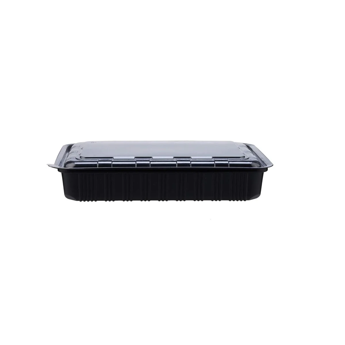 Black Base Rectangle Container With Lid 100 Pieces