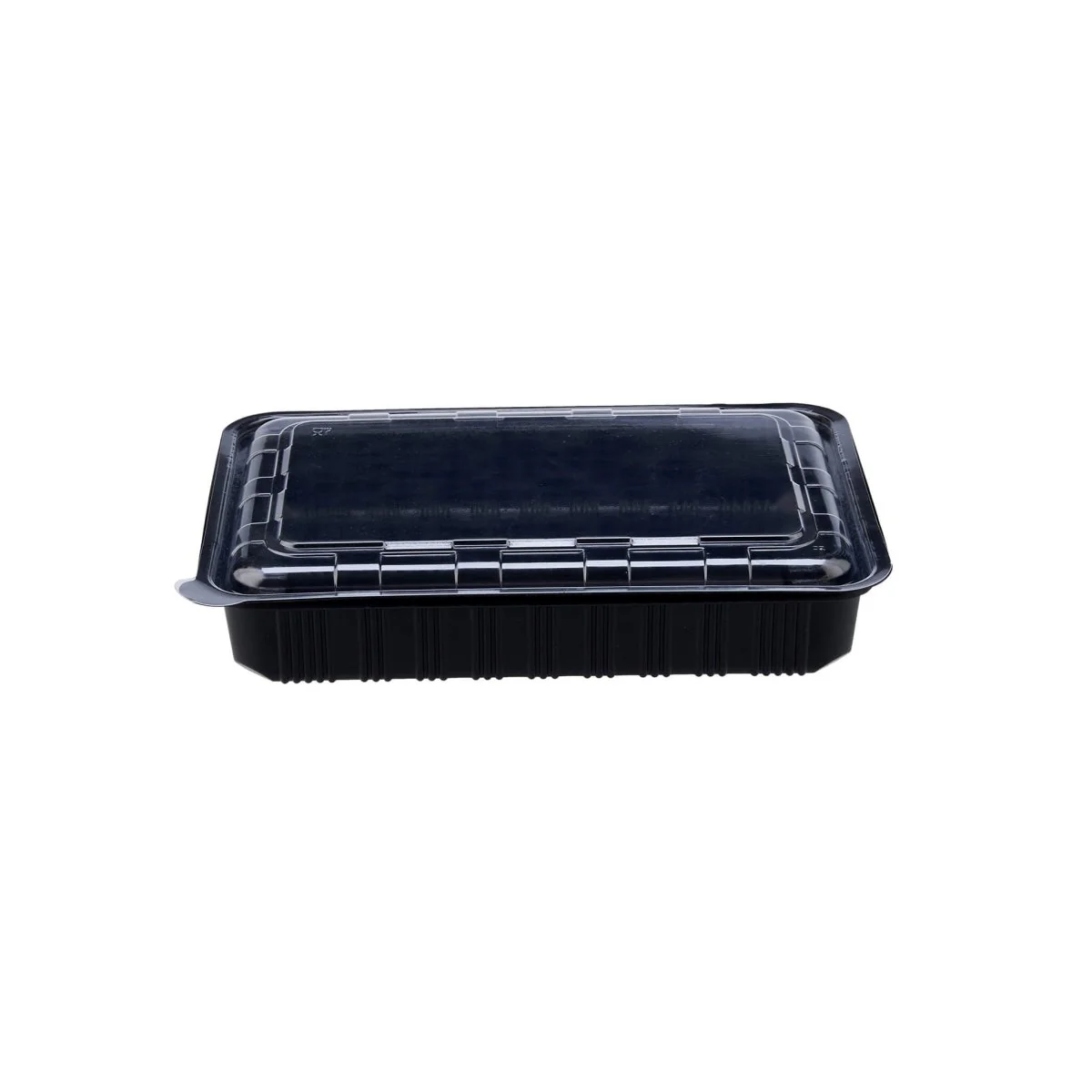 Black Base Rectangle Container With Lid 100 Pieces - Image 5