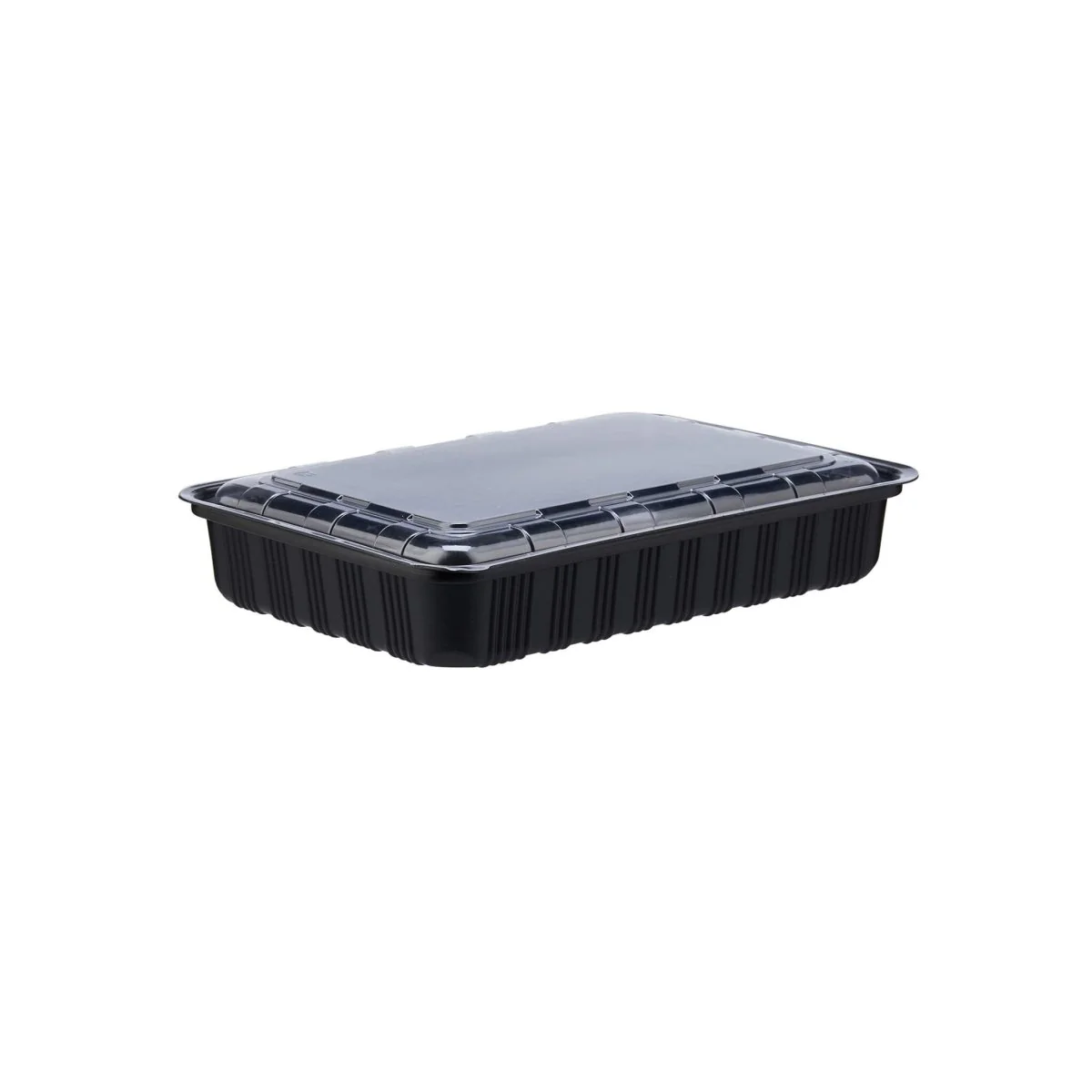 Black Base Rectangle Container With Lid 100 Pieces - Image 6