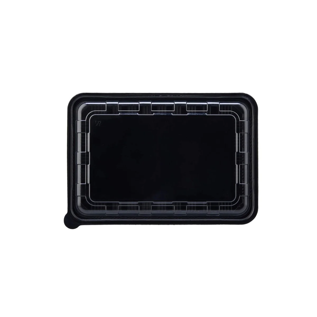 Black Base Rectangle Container With Lid 100 Pieces - Image 7