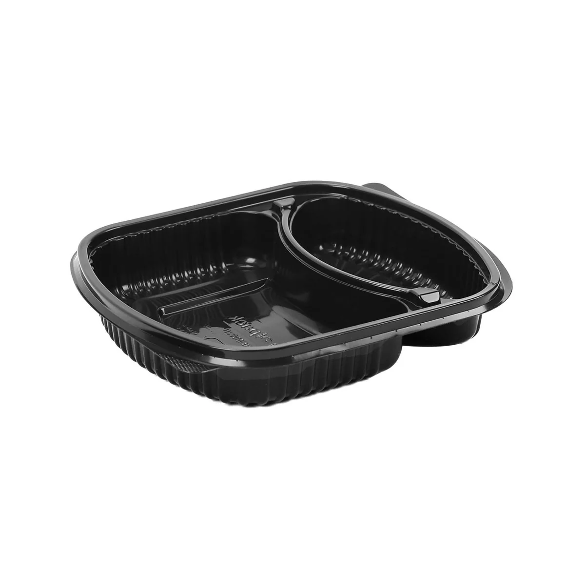 Black Base Rectangular 2-Compartment Container 250 Pieces - Image 3