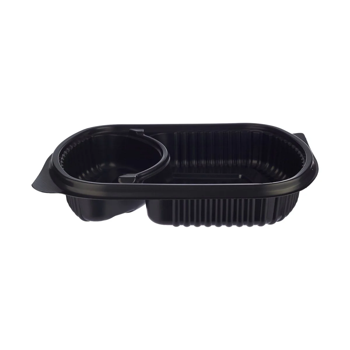 Black Base Rectangular 2-Compartment Container 250 Pieces - Image 4