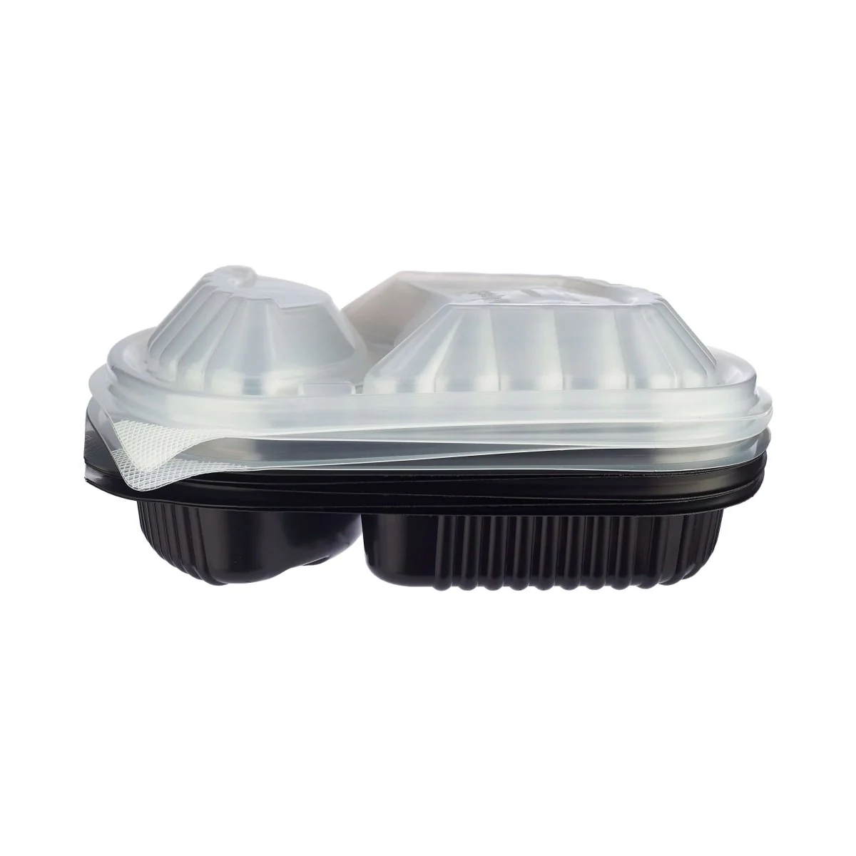 Black Base Rectangular 2-Compartment Container 250 Pieces - Image 6