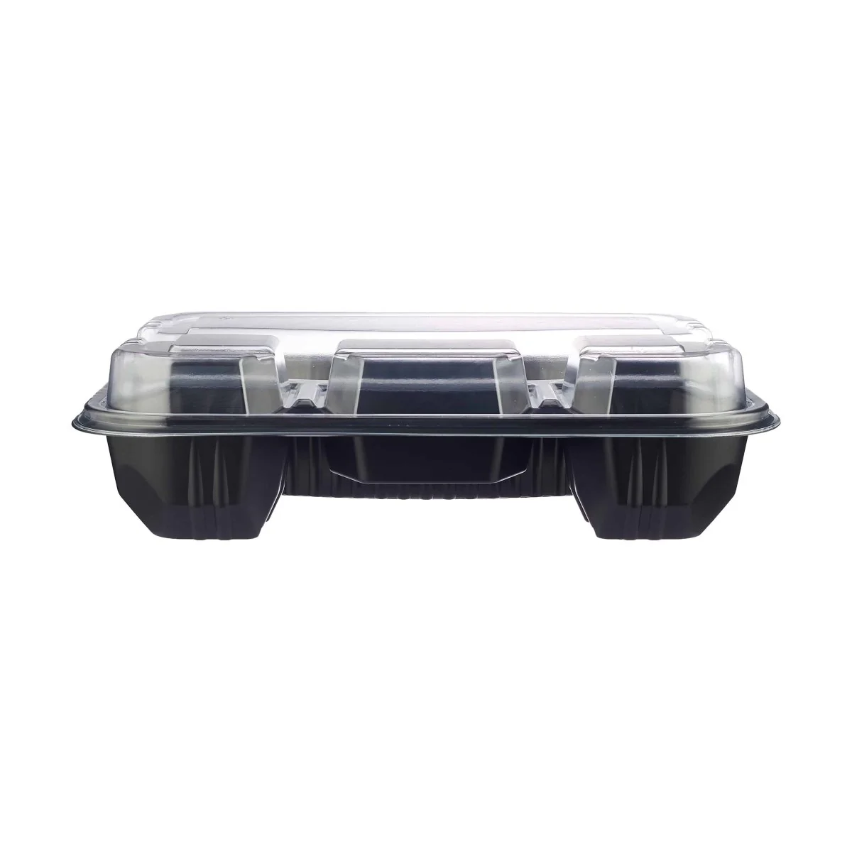 Black Base Rectangular 4-Compartment Container 200 Pieces - Image 3