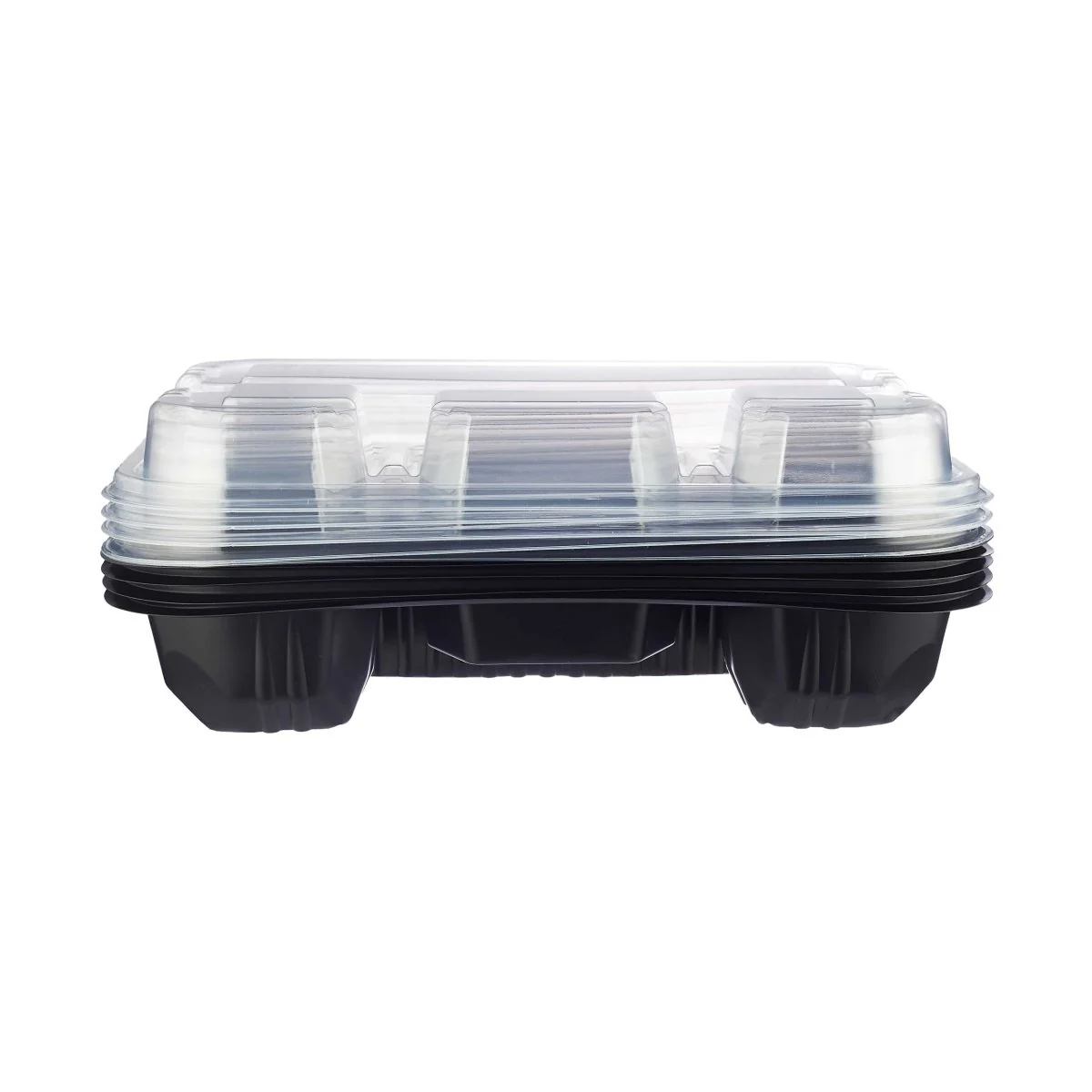 Black Base Rectangular 4-Compartment Container 200 Pieces - Image 7