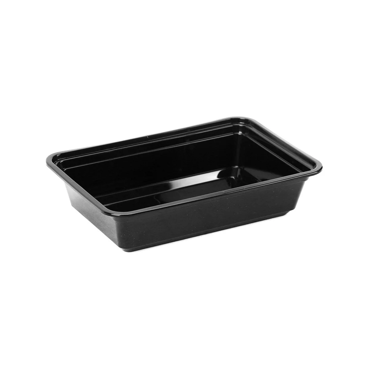 Black Base Rectangular Microwave Container with Lid - Image 10