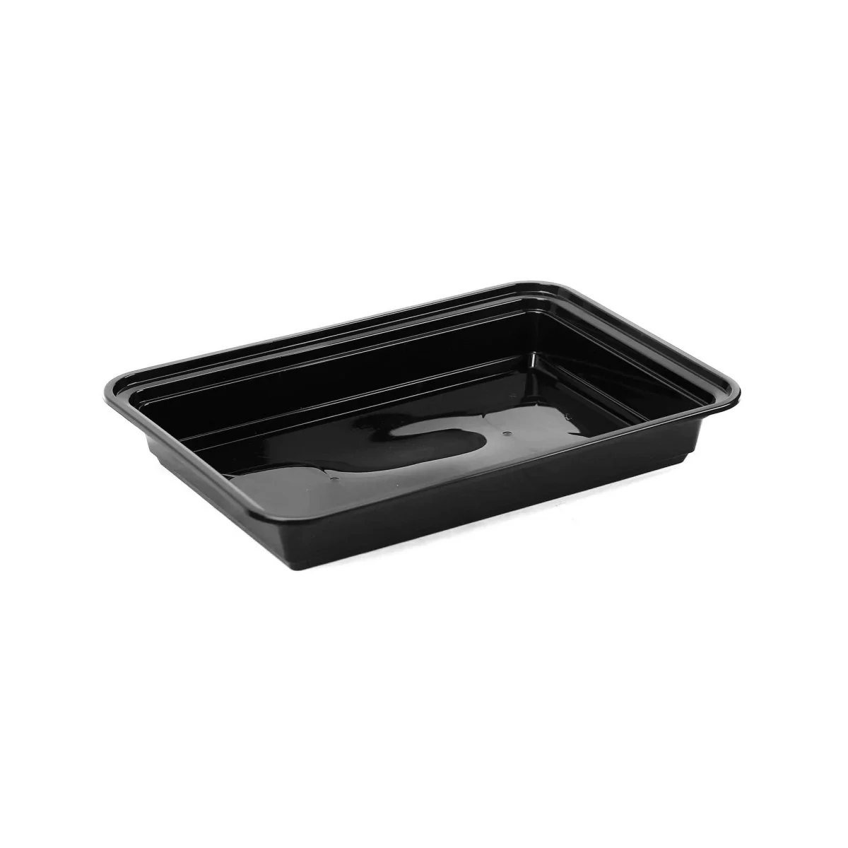 Black Base Rectangular Microwave Container with Lid - Image 11