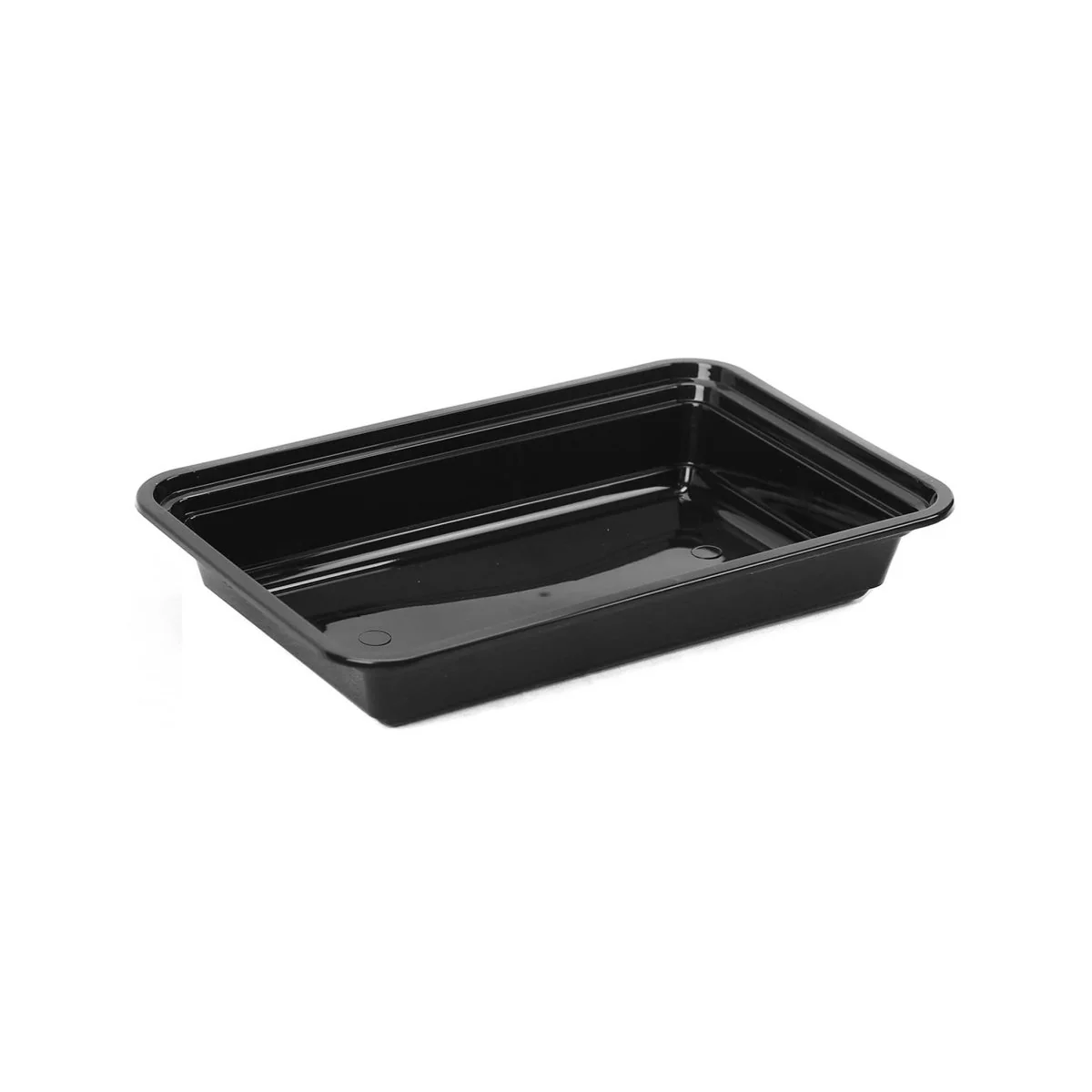 Black Base Rectangular Microwave Container with Lid - Image 5