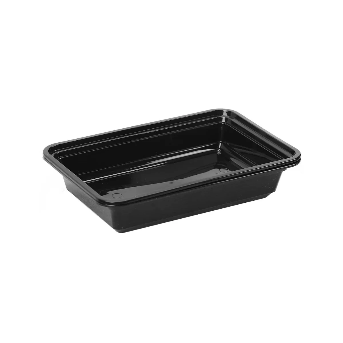 Black Base Rectangular Microwave Container with Lid - Image 8