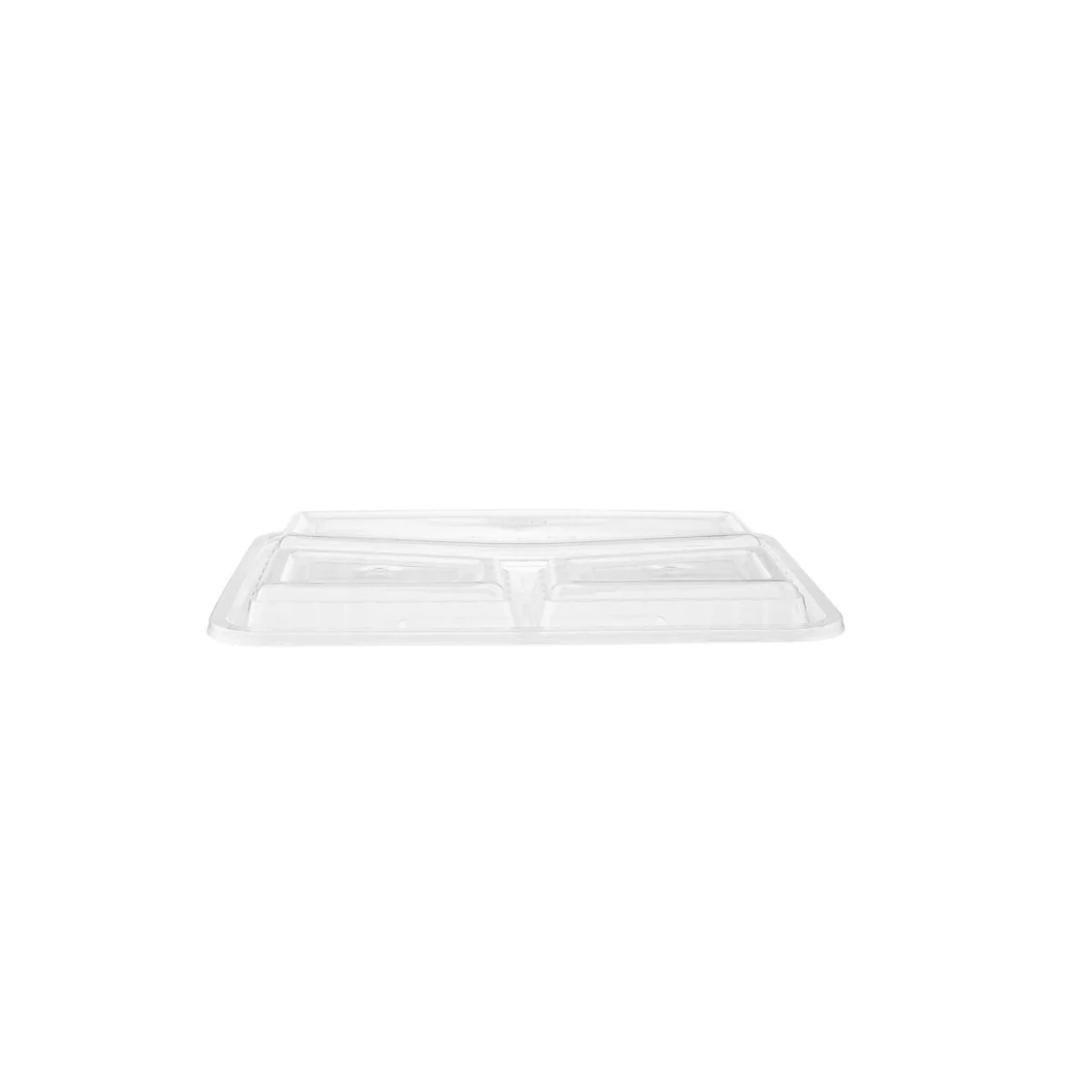 Black Base Rectangular Ribbed Container 3 Compartment 300 Pieces - Image 6