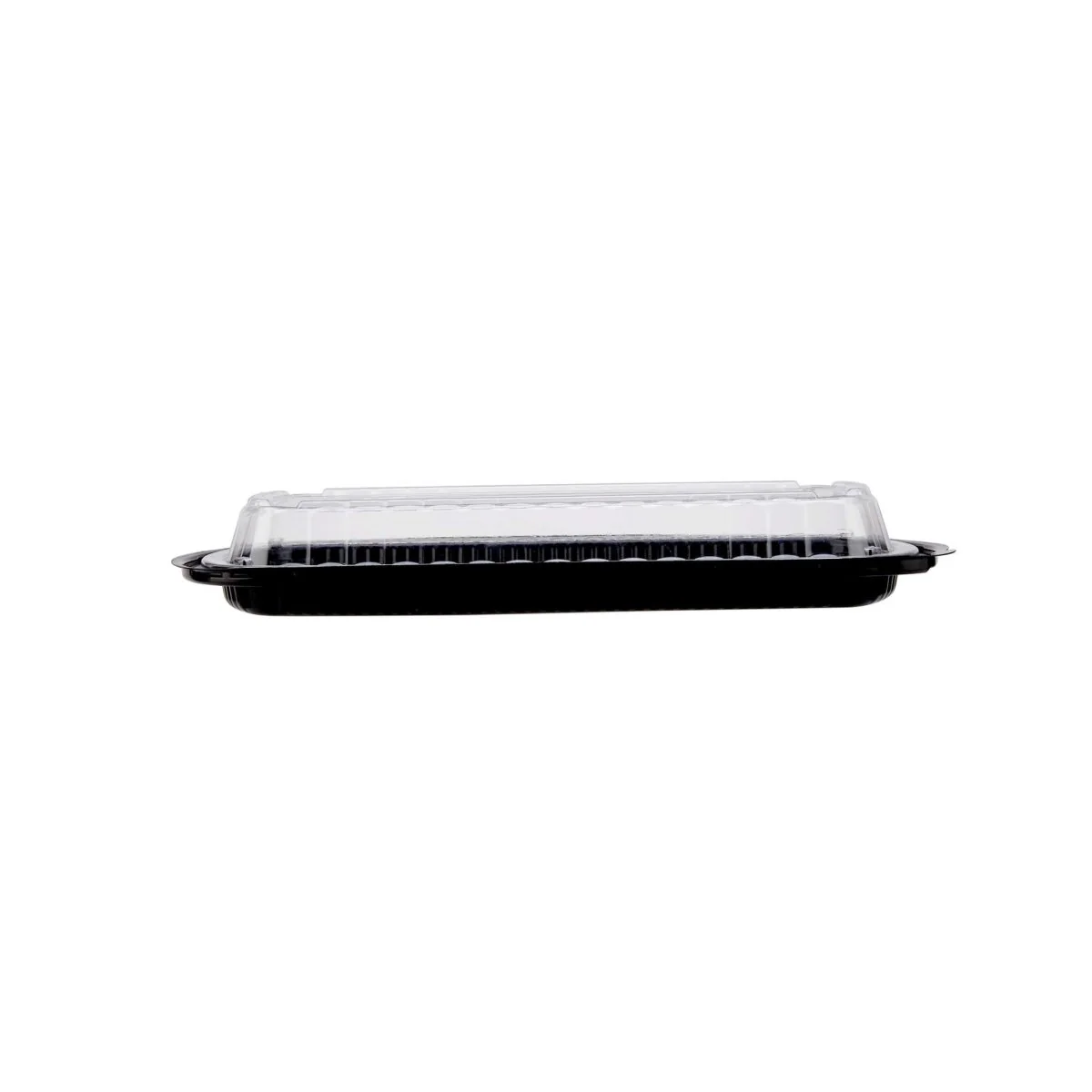 Black Base Rib Container With Lid 125 Pieces
