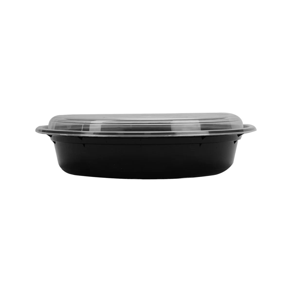 Black Base Round Microwavable Container with  Lid - Image 12