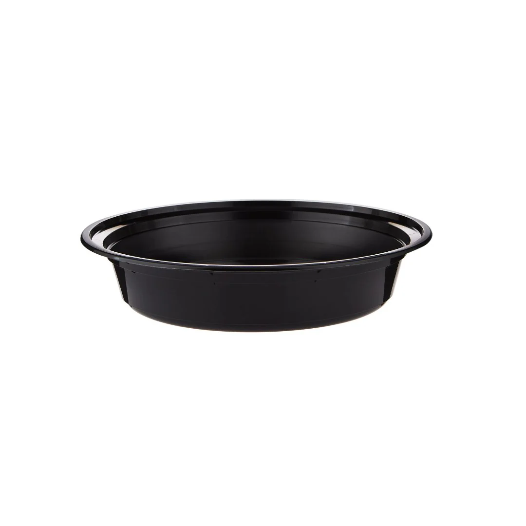 Black Base Round Microwavable Container with  Lid - Image 13