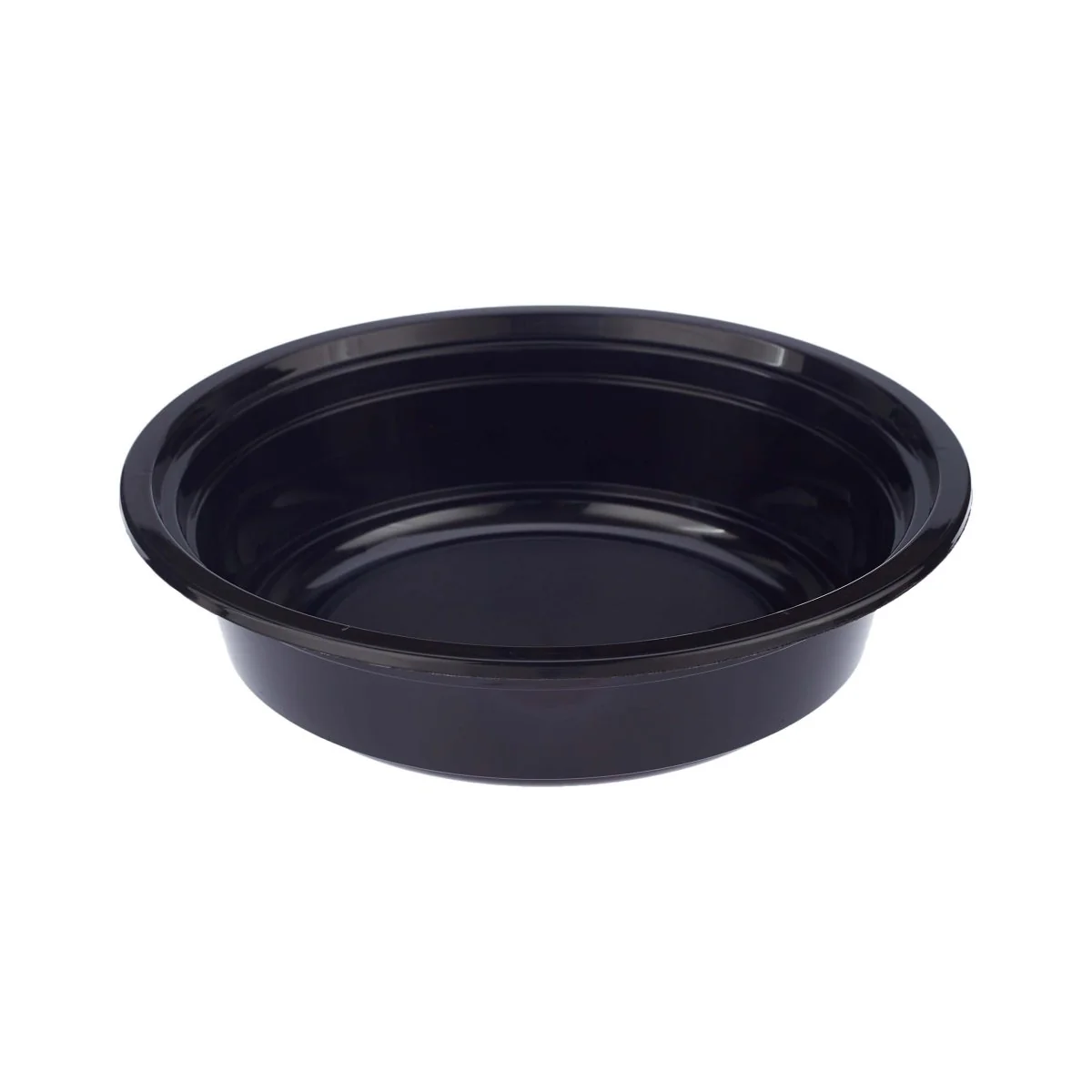 Black Base Round Microwavable Container with  Lid - Image 4