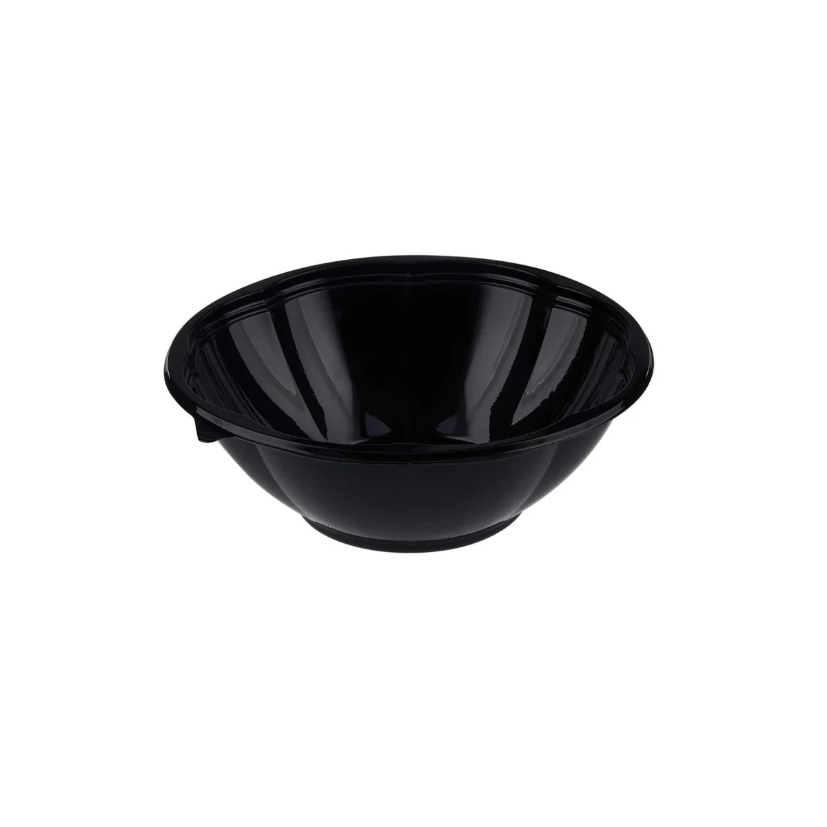 Black Base Round Salad Bowl With Clear Lid - Image 10