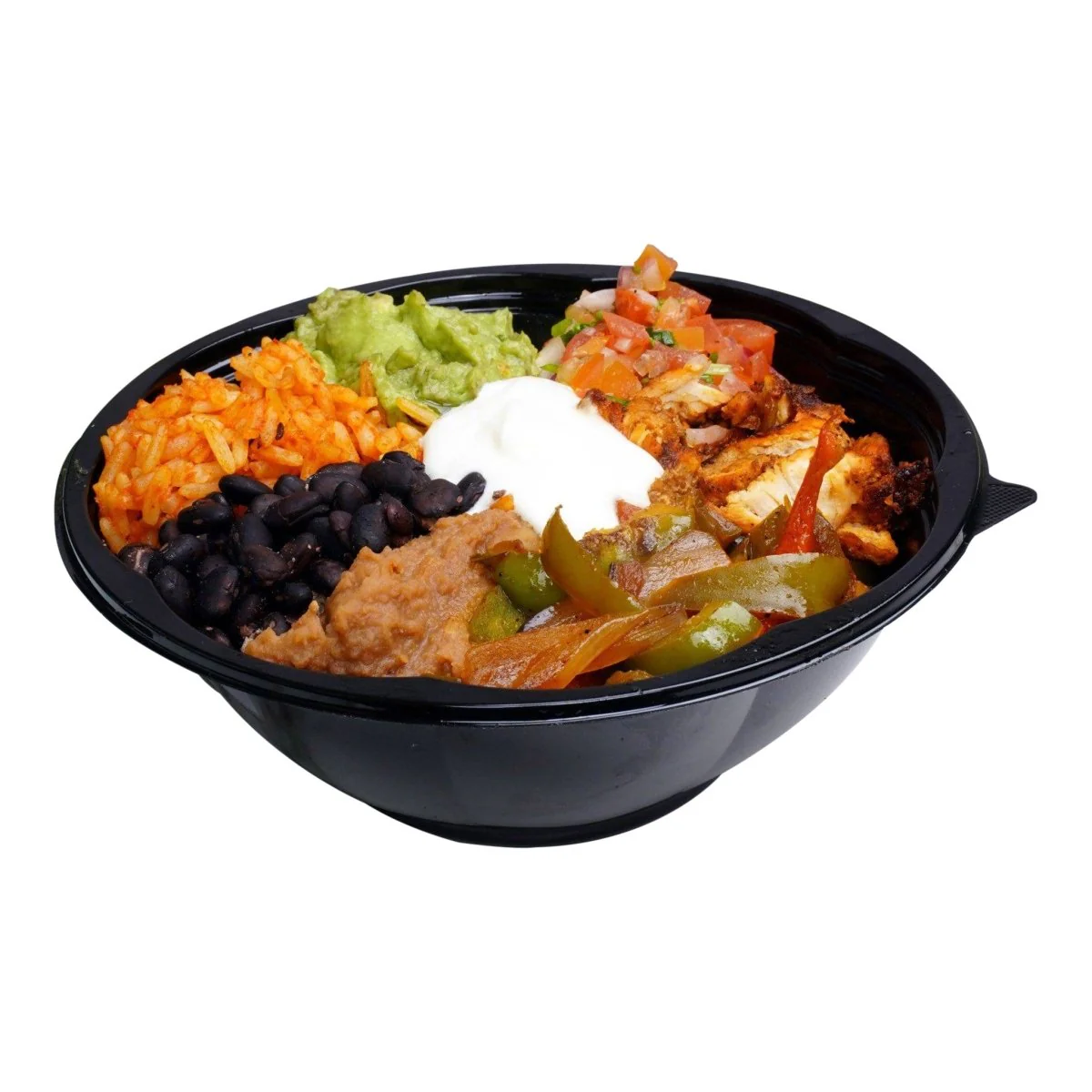 Black Base Round Salad Bowl With Clear Lid - Image 11