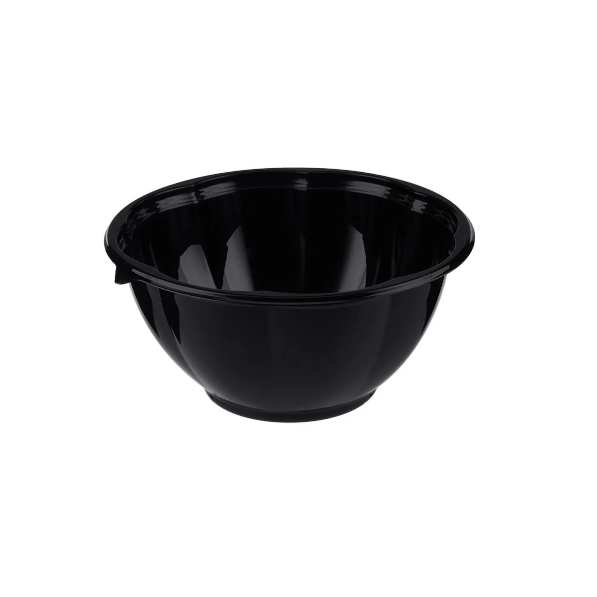 Black Base Round Salad Bowl With Clear Lid - Image 15