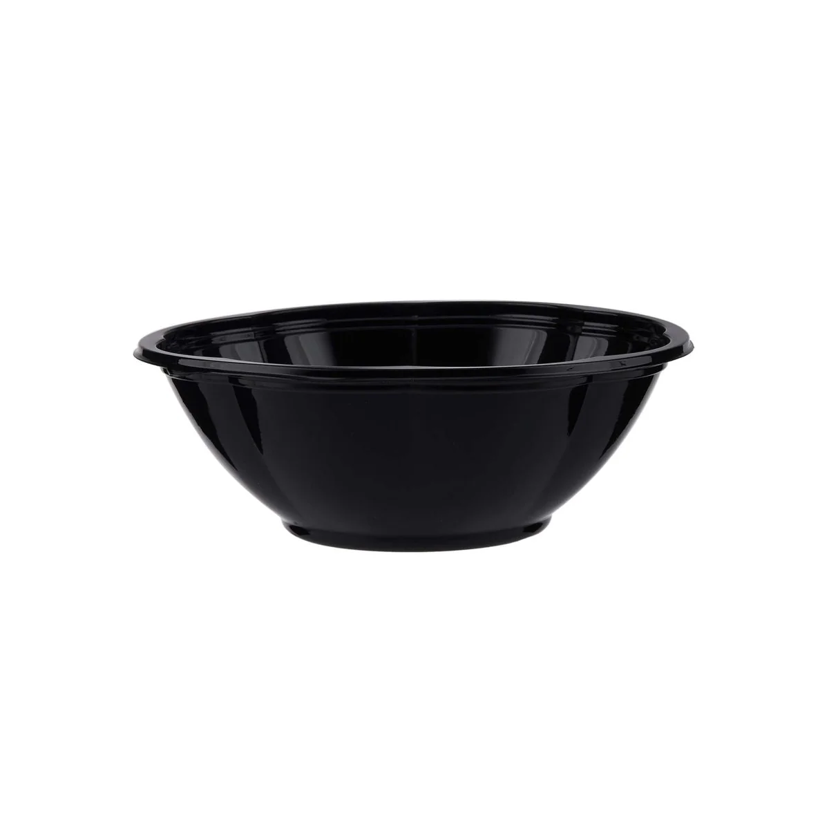 Black Base Round Salad Bowl With Clear Lid - Image 9