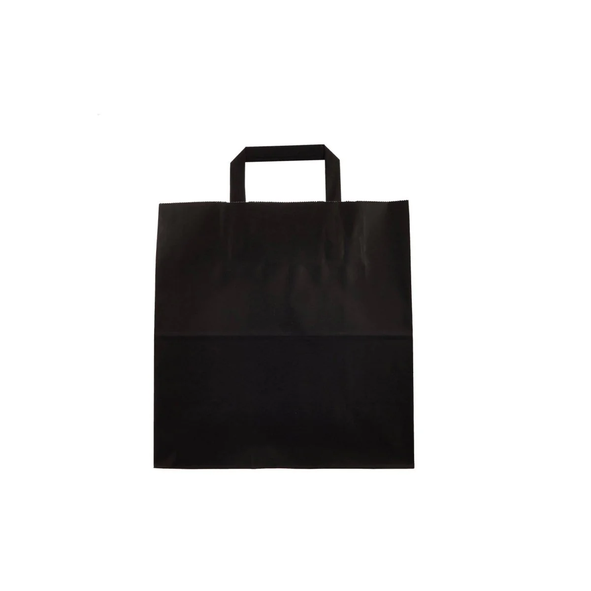 Black Paper Bag Flat Handle