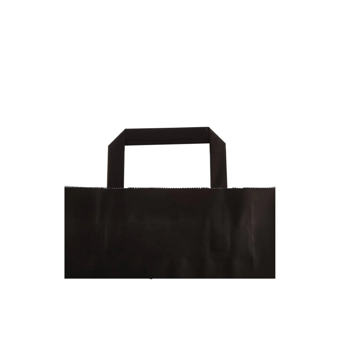 Black Paper Bag Flat Handle - Image 5