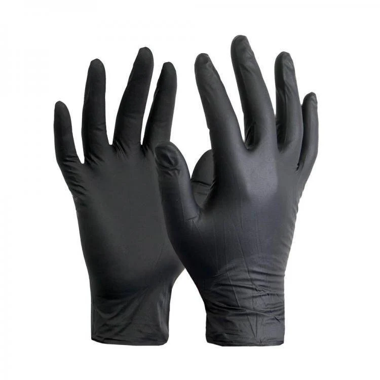 Black Powder Free Vinyl Gloves - Image 3
