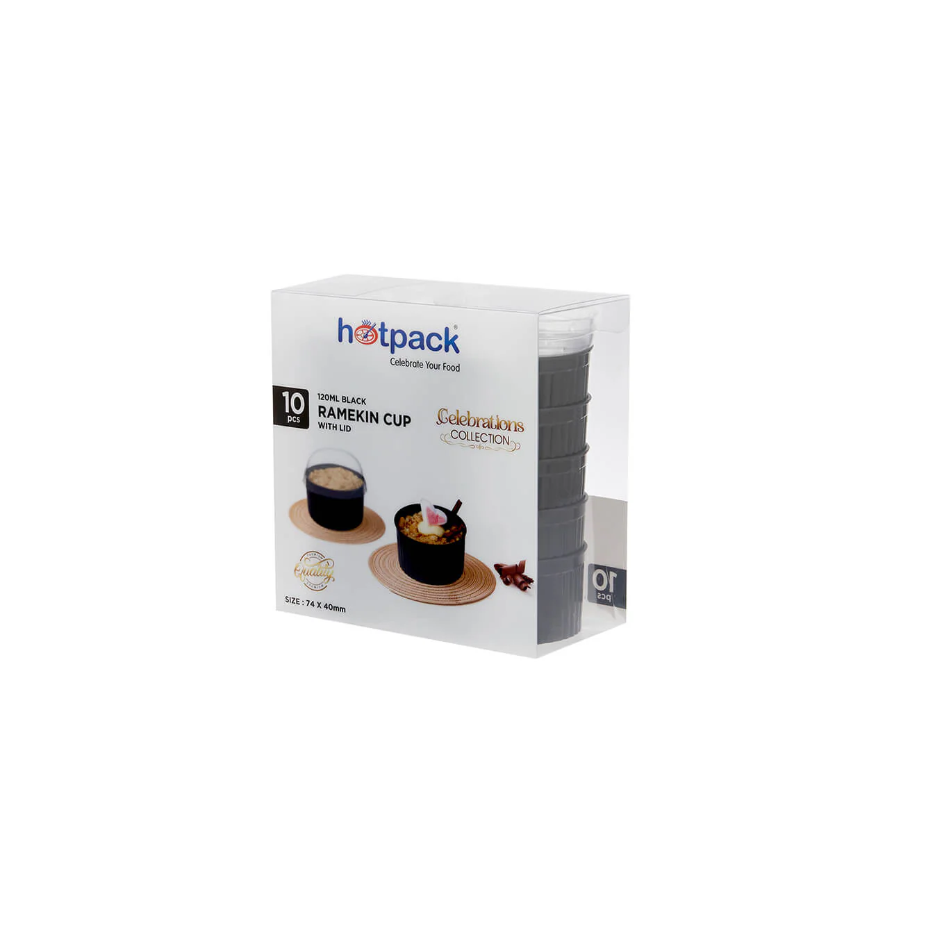 Black Ramekin Cup With Lid - Image 10